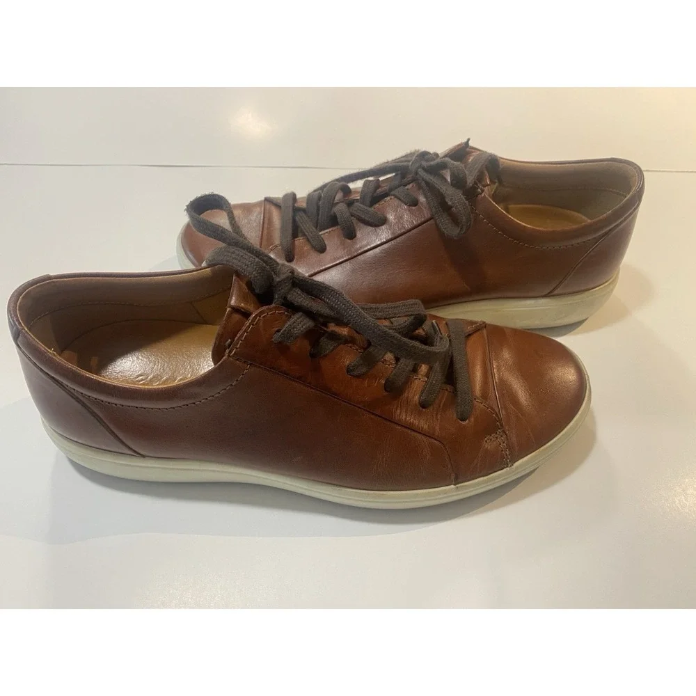 Ecco Men's Sneaker Shoes Danish Design Size 8.5 US Brown Leather - Picture 4 of 9